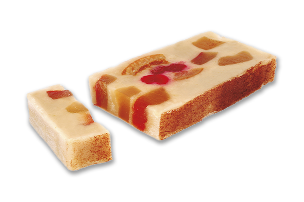Turrón de mazapán con frutas